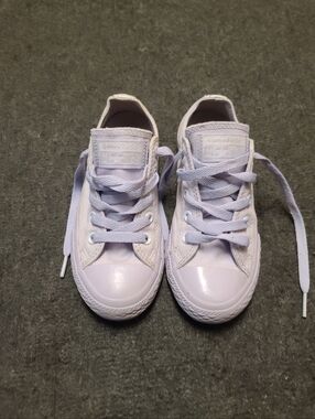Converse All Star Canvas Sneakers Lavender Youth Low Top Size 12  Pastel Purple
